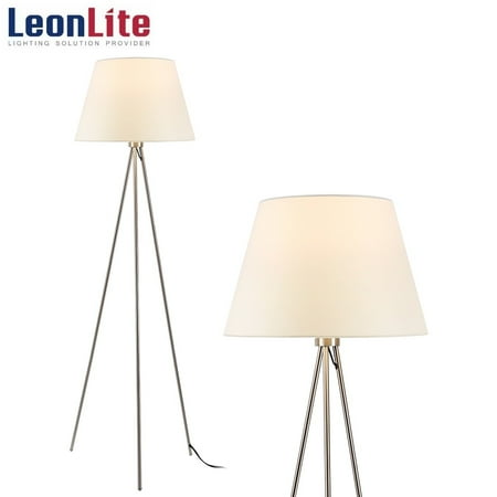 Decorative Floor Lamps LEONLITE UL Listed Tripod Floor Lamp, Modern Standing Light, Living Room Decorative Lamp ()