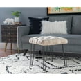 thumbnail image 2 of Linon Shadbury Square Stool Tan, 2 of 6