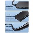 thumbnail image 4 of 4Port USB 3.0 Hub, Multiport USB Hub Splitter Expander for Laptop, Xbox, Flash Drive, HDD, Console, Printer, Camera, Keyborad, PS5, Compatible with Windows, Linux, Surface, Chromebook, 4 of 9
