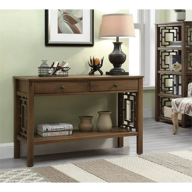 Linon Hayley Wood Console Table In Brown Com Linon Hayley Wood Console Table In, 36 Height Console Table