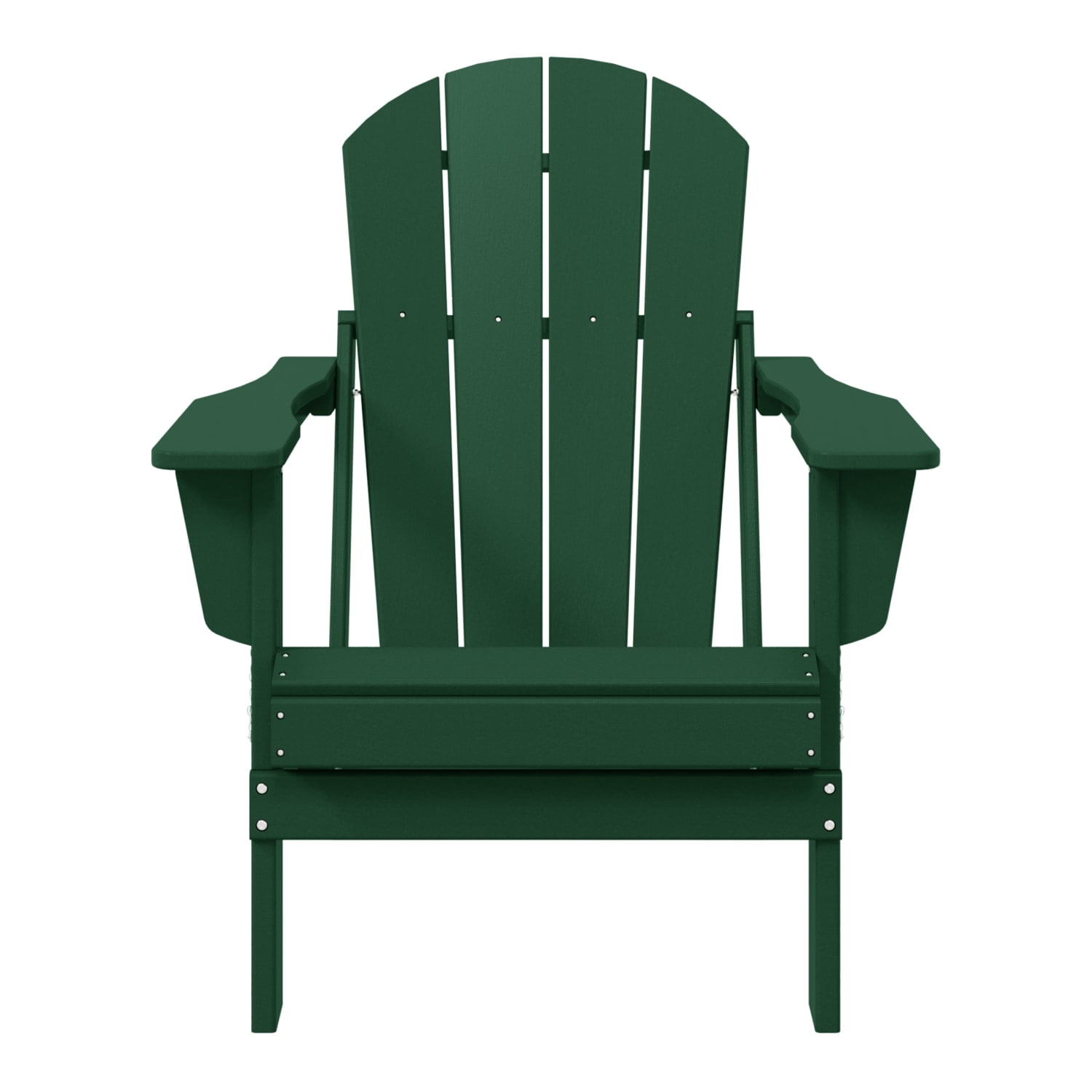 WestinTrends Malibu Outdoor Folding HDPE Adirondack Deck Chair - Patio & Outdoor Lounge, Weather‑Resistant, Dark Green