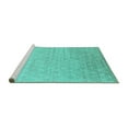 thumbnail image 2 of Ahgly Company Machine Washable Indoor Rectangle Solid Turquoise Blue Modern Area Rugs, 5' x 8', 2 of 4