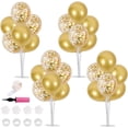 thumbnail image 2 of TONIFUL Centros de mesa con globos dorados para mesa, kit de soporte para globos dorados para decoraciones de fiesta de graduación 2023, Año Nuevo, Navidad, Halloween, despedida de soltera, compromiso, 2 of 4