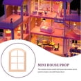 thumbnail image 3 of MasteelfCA Wooden Window Frame Ornament Doll House Window Ornament Mini House Accessory, 3 of 9