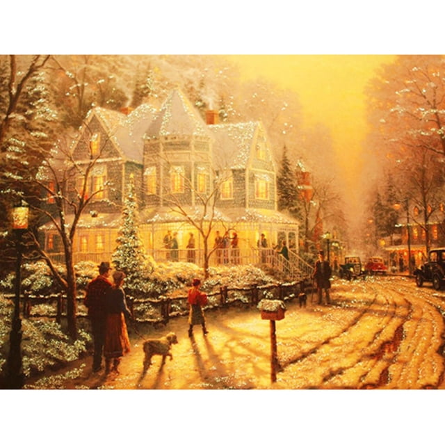 Diamond Painting (DE2375) 5D DIY Square Snow Scenery Art 23 colores (A375) 30x40cm FLhrweasw Nuevo