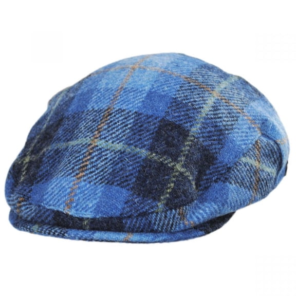 Bay River Harris Tweed Wool Ivy Cap - S - Blue/Navy