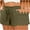 Army Green, variant on QUNYINEY Bermuda Shorts Women Elastic Waist Casual Solid Relaxed Fit 4pc with Pockets Drawstring Shorts