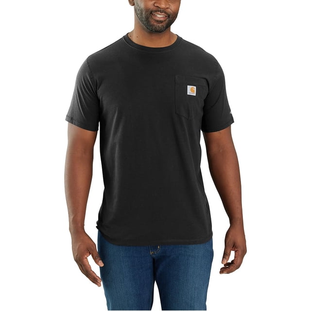 Camiseta Carhartt Force Relaxed Fit para hombre, peso medio, negra