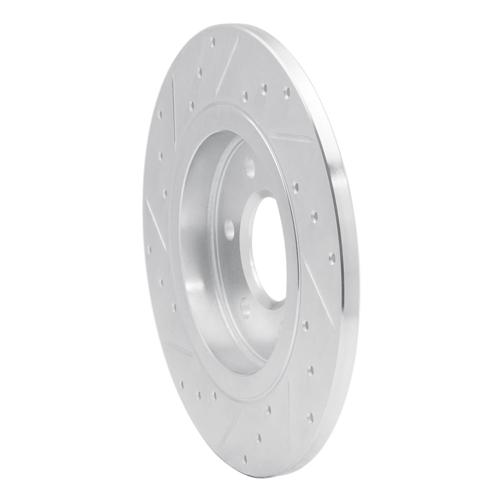 Dynamic Friction Company 631-52028R DFC Brake Rotor - Drilled And Slotted - Silver