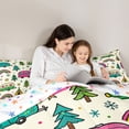thumbnail image 5 of Catabedysis Colorful Cartoon Camping 7-Piece Twin Bedding For Girls,Camper Rainbow Print Bedding Comforter Set,Multicolor,Colorful Stars Reversible, 5 of 7