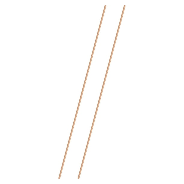 Uxcell 2-Pack Barra Redonda de Cobre 2mm x 200mm T2 Cobre