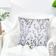 thumbnail image 4 of 2 uds Pastoral flor hoja planta almohada hogar sofá cintura cubierta trasera sin núcleo almohada, 4 of 5