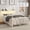 White, variant on Metal Bed Frame Queen Size with LED Lights, Modern Platform Bed with Charging Station, Black
