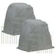 thumbnail image 1 of Sunnydaze Outdoor Flat-Top Polyresin Landscape Rock Septic Cover with Stakes - Gray - 11" - 2pk, 1 of 10
