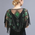 thumbnail image 3 of 1920s Shawl Sequin Beaded Evening Cape Wraps for Gatsby Party Women Evening Cape Vintage Flapper Cover Up, 3 of 6