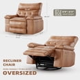 thumbnail image 4 of EastVita Rotating Electric Massage Chair Rocking Chair With Vibration And Heating Function Artificial Leather Single Lazy Sofa With Usb Port Retro Brown, 4 of 8