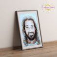 thumbnail image 2 of Eastern Print, Jesus Smile Poster, Laughing Christ, Christ's Smile, Jesus Portrait, Jesus Christ Print Decor, Jesus Wall Decor, Jesus Christ Portrait, Christian Art, Jesus Wall Art UNFRAMED 8x12, 2 of 4