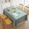 thumbnail image 2 of XINQIHANG Jacquard Rectangle Sage Green Tablecloth, 60 x 104 inch Minimalist Pattern Tablecloth, Wrinkle Free & Water Resistant & Wipeable Oil Cloth Table Cover for Parties/Banquet/Dinning, Sage Green, 2 of 6