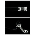 thumbnail image 4 of INSPIRE CHIC Women's Invisible Clear Elastic Clear Bra Shoulder Strap Clear-White1 Hook, 4 of 5