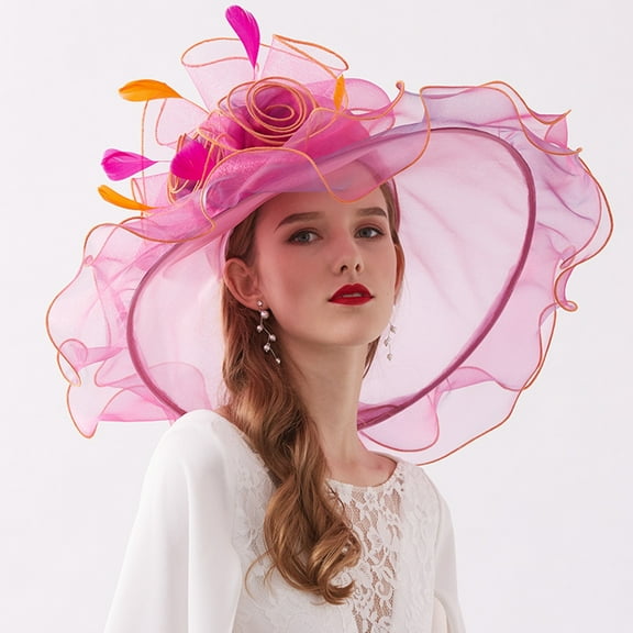 HAIJIE hat women Women's Fascinator Bridal Tea Party Wedding Hat Sunhat Men Floppy Hat Hats for Women Fashionable Men Beach Hats Women Hat Yikes Hat Brimmed Hiking Hat Beach Hat Visor round Hats Men