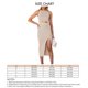 thumbnail image 3 of Women Sleeveless Dress Waist Cut Out Color Contrast Side Split Hip Wrap Summer Dress, 3 of 3