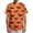 Orange, variant on Men's Halloween Scrub Tops V-Neck Short Sleeve Bat Print Medical Workwear Shirt with Chest Pocket Pullover Tunic for Nurse Staff Black L