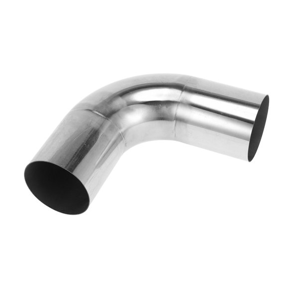 Tubería de escape de mandril de 90 grados, tubería personalizada para automóvil modificado, 80mm/3.15" OD, 150mm/5.91" de longitud, acero inoxidable 304, tono plateado
