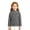 Dark Gray #021, variant on Girls Striped Turtleneck Shirt Kids Long Sleeve Mock Neck Layering Tee Fall Winter School Casual Top