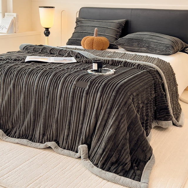 Manta de forro polar grueso de piel de conejo de 120 x 200 cm | Manta de forro polar coral suave y afelpada | Manta para la siesta en la oficina y el aire acondicionado | Manta pequeña y acogedora