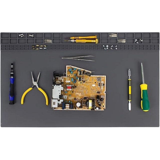 HLONK Silicone Soldering High Temperature Resistant Repair Work for Soldering Iron Foldable Extra Large Phone Repair for Electronic Phone Laptop Repair