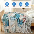 thumbnail image 4 of Teal Crab Coastal Cooling Blanket,Lightweight Breathable Summer Throw Blanket with Double Sided Cold Effect,Summer Beach Nautical Starfish Retro Picnic Blankets Bed Sheet for Hot Sleepers 60"x80", 4 of 8