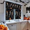 thumbnail image 3 of Funny Happy Halloween Kitchen Curtains Window Curtains and Valances Set 36 Inch, Skeleton Pumpkin Bat Spider Web Short Tier Curtain for Kitchen, Funny Small Kitchen Decor, 3 of 6