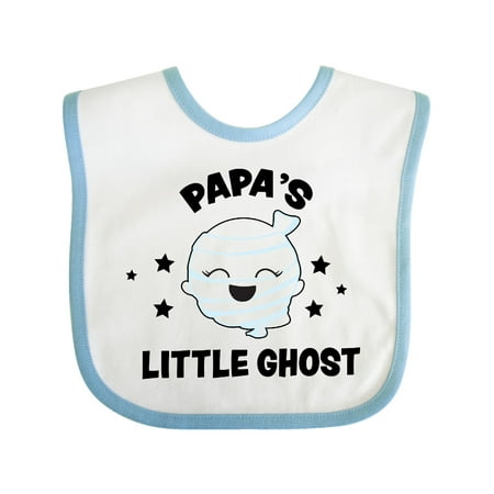 

Inktastic Cute Papa s Little Ghost with Stars Gift Baby Girl Bib