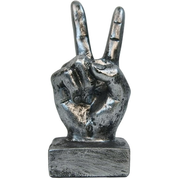 Hand Sculpture Decor Resin Finger Desk Statues, Handmade Table Decoration Resin Finger Gesture Sculp