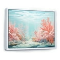 thumbnail image 2 of Designart "Submerged Coral Elegance III" Coastal Coral Under Water Floater Framed Canvas Prints, 2 of 5