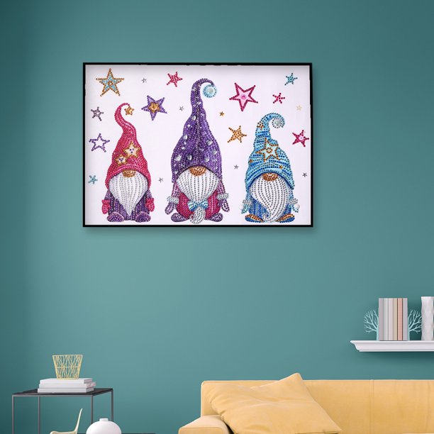 Cuadros Decorativos Star Heart Gnome 5D Diamond Painting DIY Rhinestone Kit de imágenes en forma especial Tmvgtek embutido en tela
