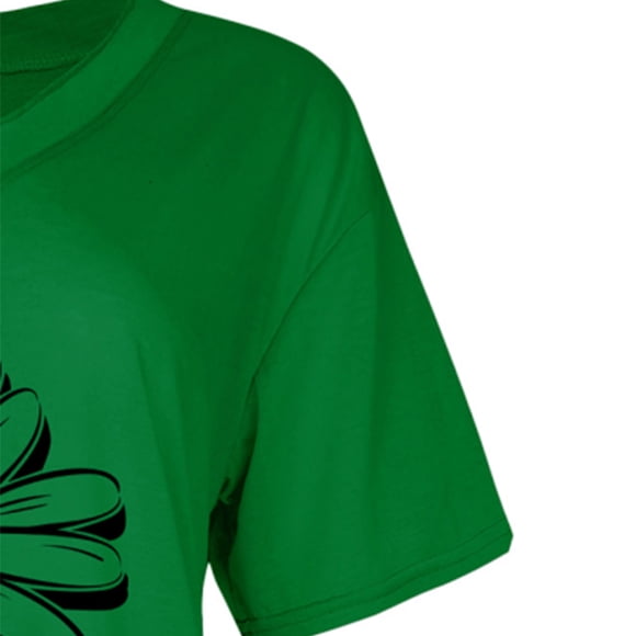 Fashion Women V-neck Cat Paw Short-sleeved Casual Printed Top T-shirt