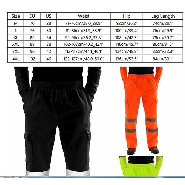 Pantalones de trabajo para hombre Pantalones de pierna recta de alta visibilidad de seguridad LingWen 8390612780721