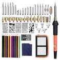 thumbnail image 1 of Long Time Use Wood Burning Kit, Pyrography Set, Kraft Paper Office Surfaces Carving Hot Stamping For Home Fabric Embossing Wood EU Plug 220v, 1 of 8