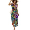 thumbnail image 2 of Mola De Panama Ocean Dress Fashion Boho Beach Long Dresses Female Party Printed Maxi Dress, 2 of 9