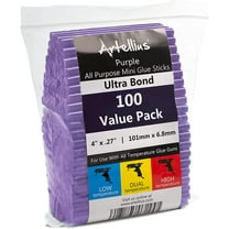 100 Pack Color Hot Glue Sticks. Purple Colored Glue Gun Sticks. Hot Melt Adhesive Mini Glue Sticks for DIY Art Craft Repair Bonding Bulk Gold Black Yellow Pink Red Purple