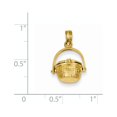 thumbnail image 3 of 14k Yellow Gold 3-D Nantucket Basket Pendant Charm, 3 of 5