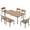 7 Piece Set-Stackable Chair, variant on JOIVI 2-Piece Stackable Outdoor Patio Chairs Set, Hand-Woven PE Rattan Wicker Dining Chairs, No Assembly, Space-Saving for Patio & Balcony