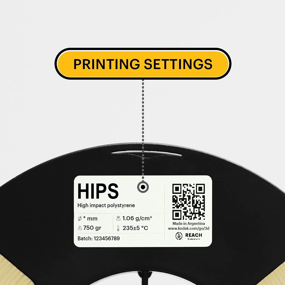 Kodak 3D Printing HIPS Filament 2.85mm (Blue)