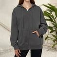 thumbnail image 5 of Hoodies For Women Zip Up Oversized Y2K Jackets Lightweight Casual Athletic Fleece Plus Size Sweatshirts Fall Fashion 2025 Dark Gray M, 5 of 5