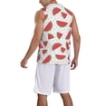 thumbnail image 2 of Pofeuu Hand Drawn Watermelon Print Basketball Jersey, Shirts for Men Youth Basketball Jersey Crew Neck-Large, 2 of 6