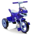 thumbnail image 4 of Xuanlur Kids Ride on Dinosaur Tricycle, Toddlers Kid Trike with EVA Wide Flash Wheels, Anti-Slip Pedals, Rear Basket, Music & LED Lights, Toddler Bike Toys Gift for 3-6 Year Old Boys & Girls (Purple), 4 of 7