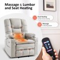 thumbnail image 5 of MCombo Large Triple Motor Power Lift Recliner Chair for Tall Elderly, Faux Leather, Light Grey, 5 of 10