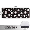 thumbnail image 5 of Baseballs and Hearts Black Pattern Anti Fatigue Kitchen Rugs Set Of 2, Non Slip Washable Decorative Floor Mats for Sink Laundry and Home Use, 17"x47", 5 of 5
