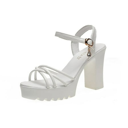 

Eudgs Spring And Summer High Heeled Women Sandals Thick Soled Platform Thick Heeled Casual Shoes Baby Sandals for Women Sparkly Sandals for Women Wedge Sandals for Women Dressy Sandals Women Dressy